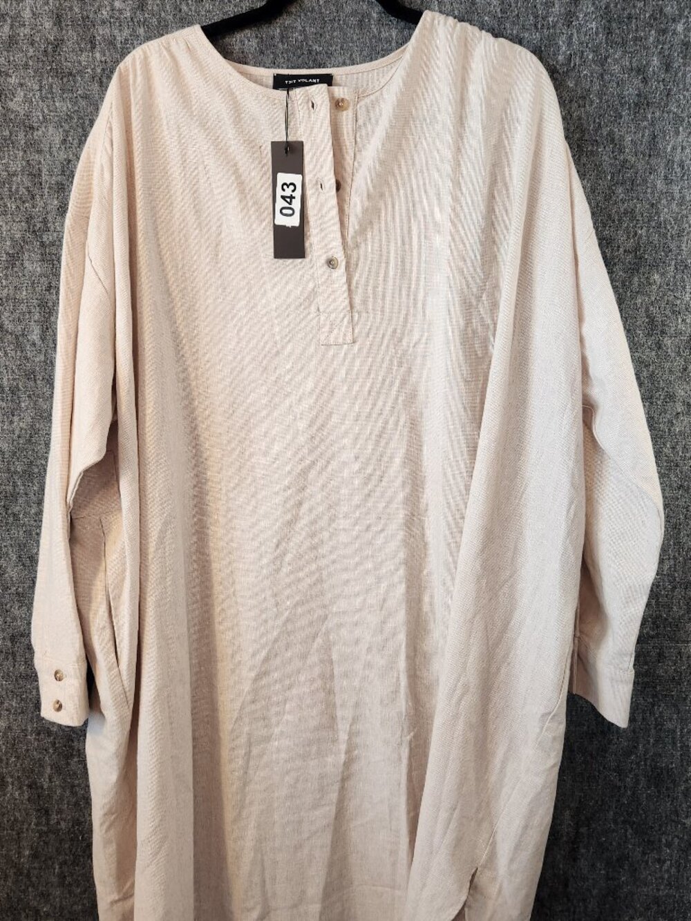 Toit Volant Sophia Dress Oatmeal Linen OS NWT